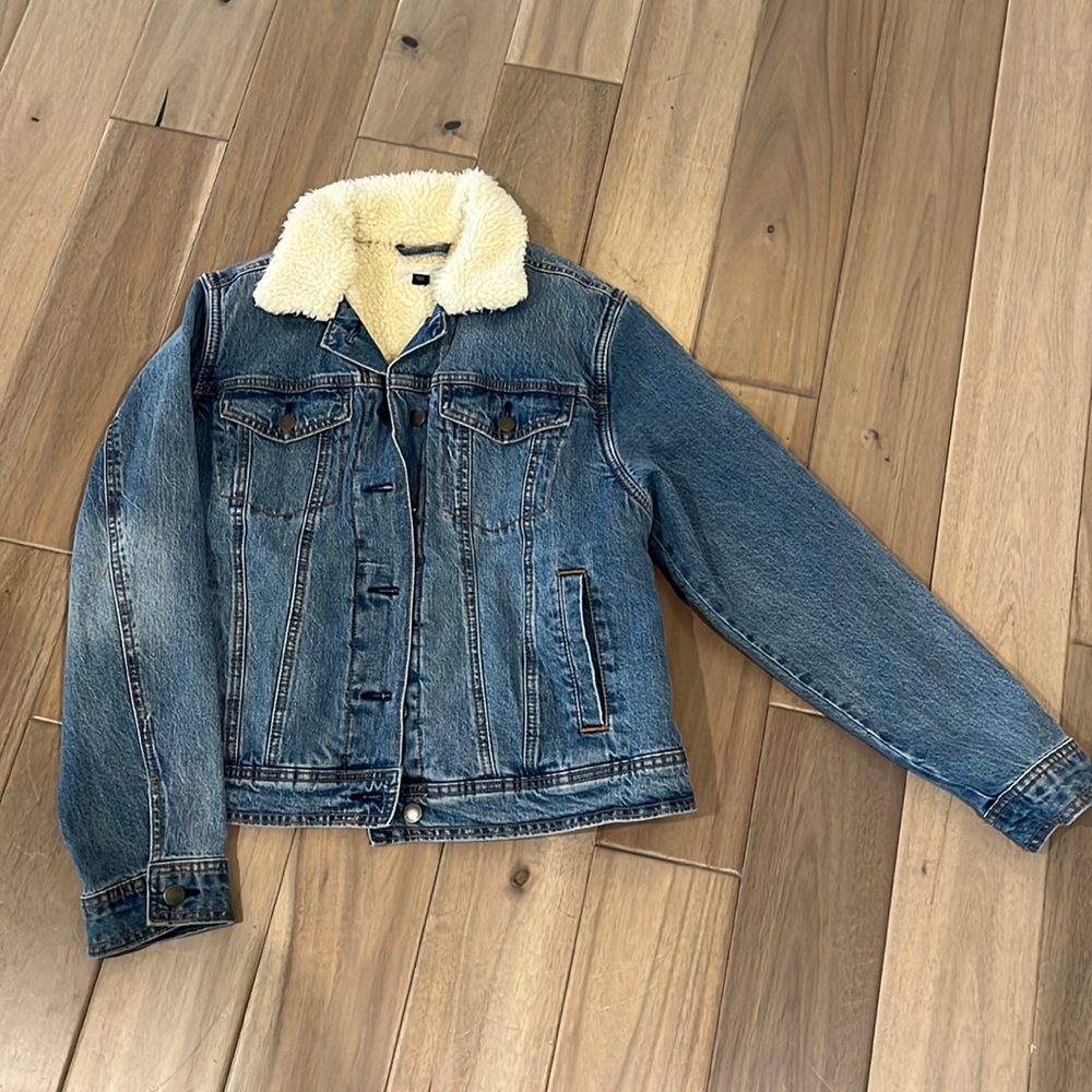 Sherpa lined denim jacket